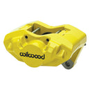 Wilwood D45 Porsche Front Dual Piston Brake Caliper - 1.88 in Piston Bore / 0.79 in Rotor Thickness / Yellow Powder Coat / 3.50 in Mounting Centers / Lug Mount | 120-17169-Y