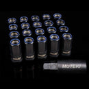 Wheel Mate Muteki HR50 Open-End Lug Nut Kit – M14x1.50 / 50mm – Black Blue