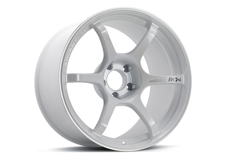 ADVAN RG-4 Wheel - 18x7.5 +47 | 5x112 | Racing White Metallic & Ring