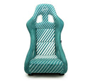 NRG FRP Bucket Seat - 20 Year Anniversary - Microfiber Green with White Stripes & Arrow Design -Medium – Default Title