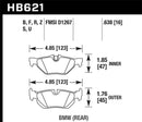 HAWK Performance HT-10 Race Brake Pads (Rear) - 08-11 BMW 128i / 10 BMW 323i / 07-11 BMW 328i / 07-11 BMW 328XI