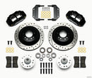 Wilwood Narrow Superlite 6R Front Brake Kit (Black Calipers) - Dodge Magnum - 1PC Rotor Force Drop Spindle / 12.88 in Drilled & Slotted Rotors / Hub Kit | 140-12272-D