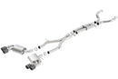 Borla Cat-Back Exhaust – 2016–2017 Chevy Camaro 6.2L Dual with Black Core Dual Split Exit - product image 3