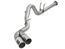 aFe Rebel XD 4 in. 409 Stainless Steel DPF-Back Exhaust System (Polished Tips) – 11–14 Ford F250/F350 6.7L Diesel