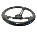 NRG Reinforced Steering Wheel (350mm / 3in. Deep) Black Multi Color Flake Wood with Black Matte Center – Default Title