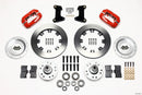 Wilwood Forged Dynalite Front Brake Kit (Red Calipers) - 1974-1980 Ford Pinto / 1974-1980 Ford Mustang II - Disc Spindle Only / 12.19 in Undrilled Rotors | 140-10440-R
