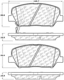 StopTech Street Performance Brake Pads – 2010-2016 Hyundai Genesis Coupe (BK) product image