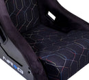 NRG FRP Bucket Seat (Black with Multi Color Geometric Pattern) - Large