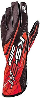 OMP KS-2 Art Gloves Black/Red - Size 6 (For Children)