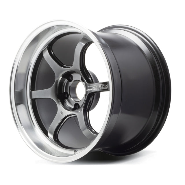 Advan Racing R6 Wheel - 18x8.5 / Offset +37 / 5x114.3 (Machining & Racing Hyper Black)