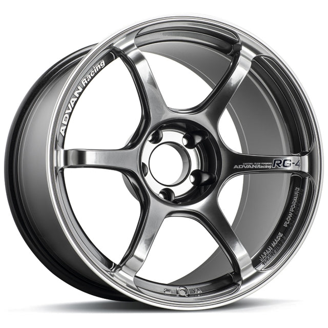Advan RG-4 Wheel (STD Face) - 18x7.5 / Offset +50 / 5x100 (Racing Hyper Black & Ring)