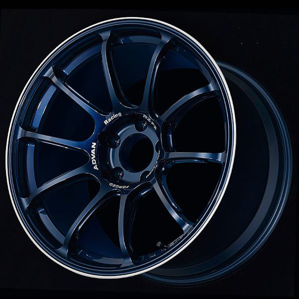 Advan RZ-F2 Wheel - 18x9.5 / Offset +12 / 5x114.3 (Racing Titanium Blue & Ring)
