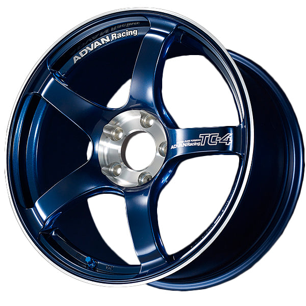 Advan TC-4 Special Edition Wheel - 18x9.5 / Offset +45 / 5x114.3 (Racing Indigo Blue & Diamond Cut)