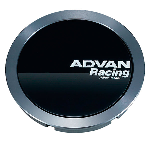 Advan Center Cap - Full Flat Cap (Gloss Black / Hyper Black Ring) - 73mm