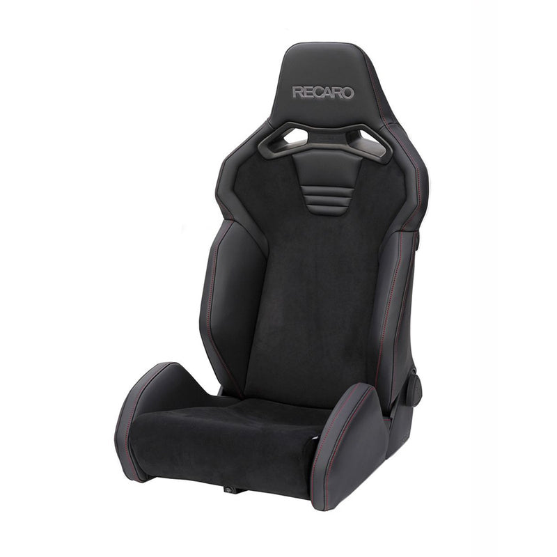Recaro SR-S ASM Limited Reclinable Sport Seat - Black Leather / Alcantara / Red Stitch