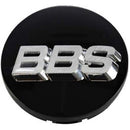 BBS 4-Tab Center Cap - Black w/ Silver 3D Logo | 70.6mm