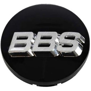 BBS 4-Tab Center Cap - Black w/ Silver 3D Logo | 70.6mm