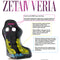 BRIDE ZETA IV Veria Bucket Seat - Black w/ Pink Stitch | Silver FRP Shell