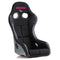 BRIDE ZETA IV Veria Bucket Seat - Black w/ Pink Stitch | Silver FRP Shell