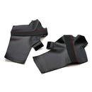 Bride Full Bucket Protective Pad Set - Black with Red Stitch
