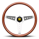 Momo California Wood Steering Wheel - 360mm (Mahogany Wood / Polished Spoke)