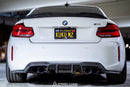 AeroLuxe 16-21 BMW F87 M2 Spec-V Carbon Fiber 3-Piece Rear Diffuser