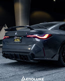 AeroLuxe 21+ BMW G80 G82 M3 M4 Spec-MP Dry Carbon Fiber Rear Bumper Winglet