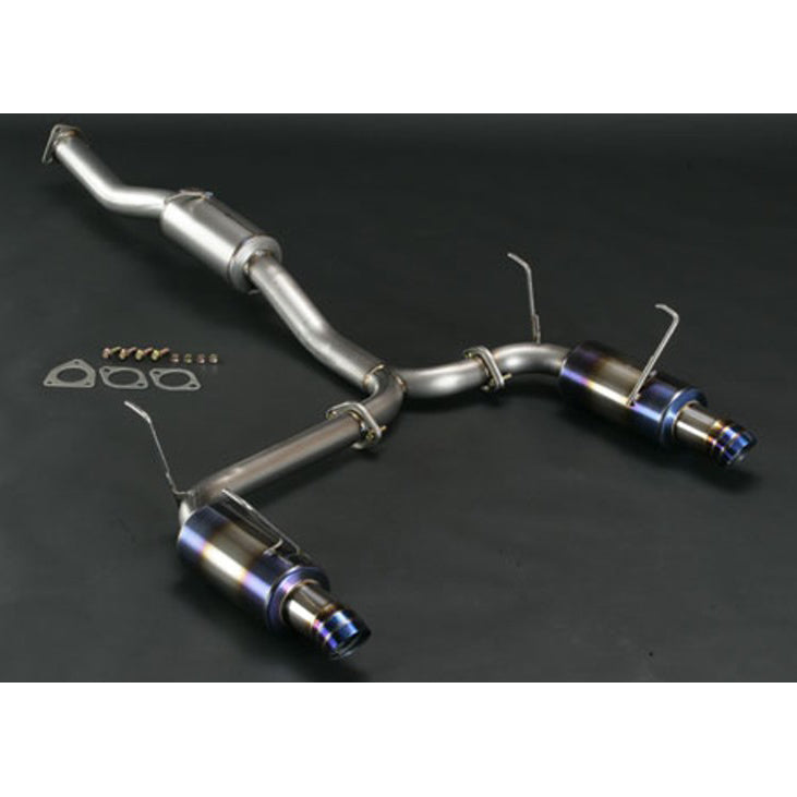 J's Racing FX-PRO 70RS Titanium Dual Exhaust - 00-09 Honda S2000 (AP1/AP2) with J's Racing Type GT Aero
