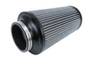HPS Performance Universal Air Filter (Oiled) – Length 10.5", Element 9", Base OD 6" – 3.5" / White