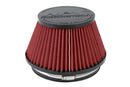 HPS Performance Universal Air Filter (Oiled) – Length 5", Element 4", Base OD 7.5" - HPS-4302-RED