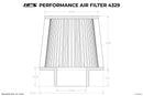 HPS Performance Universal Air Filter (Oiled) – Length 6.75", Element 6", Base OD 5.62" – 3.25" / White