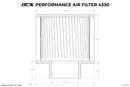 HPS Performance Universal Air Filter (Oiled) – Length 2", Element 1.5", Base OD 2" – 1" / White