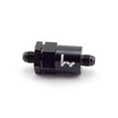 Hybrid Racing Inline Fuel Filter -6AN to -6AN (Black) - Universal