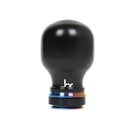 Hybrid Racing Delrin Chicane Shift Knob (Black / Titanium) - Honda / Acura M10x1.5 Thread
