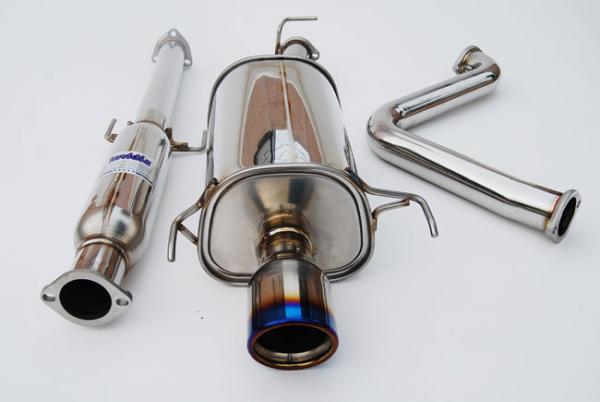INVIDIA Q300 Cat-Back Exhaust w/ Rolled Titanium Tips - 97-01 Honda Prelude Type SH