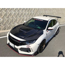 J's Racing Type V Aero Hood (FRP) - 17-21 Honda Civic Type R (FK8)