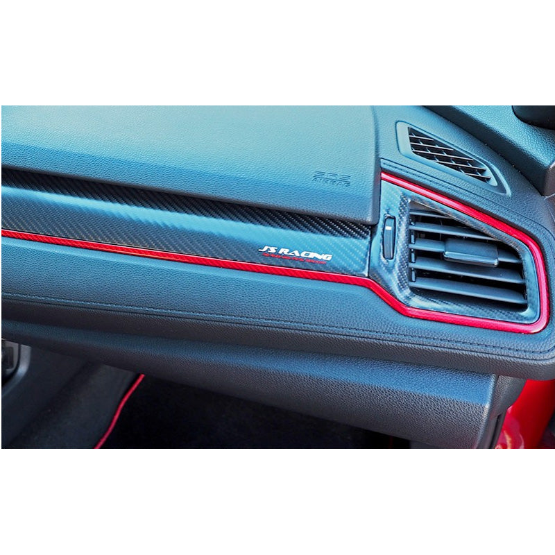 J's Racing Carbon Bezel (Right Side / US Passenger) - 17-21 Honda Civic Type R (FK8)