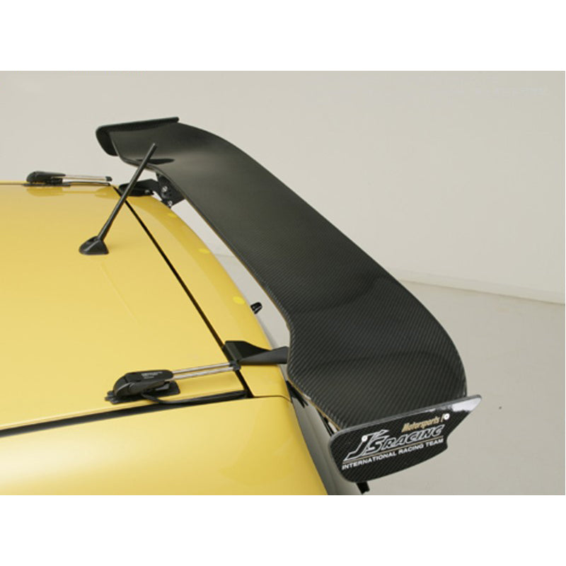 J's Racing 3D GT Wing (Type 1 / Wet Carbon / 1330mm) - 07-08 Honda Fit (GD3)