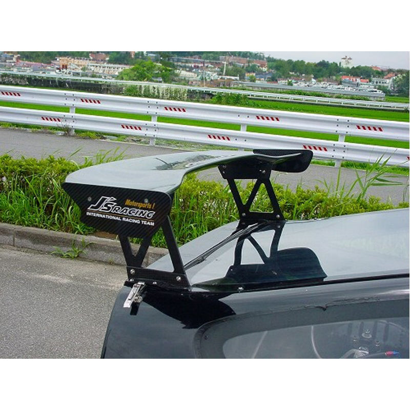 J's Racing 3D GT Wing (Type 1 / Wet Carbon / 1500mm) - 88-91 Honda CRX (EF7 / EF8 Hatchback)