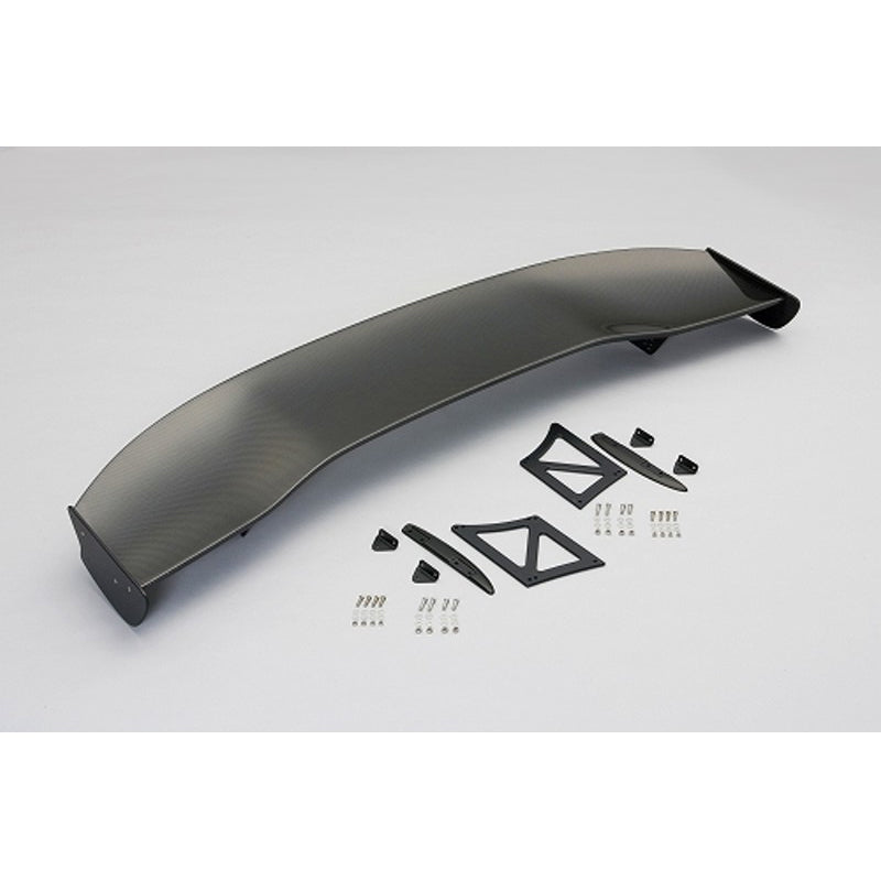 J's Racing 3D GT Wing (Type 1 / Wet Carbon / 1600mm / Factory Trunk Holes) - 07-11 Honda Civic Type R (FD2)