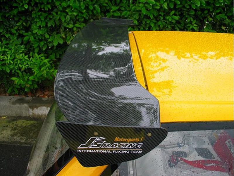 J's Racing 3D GT Wing (Type 1 / Wet Carbon / 1350mm) - 88-91 Honda Civic EF Hatchback