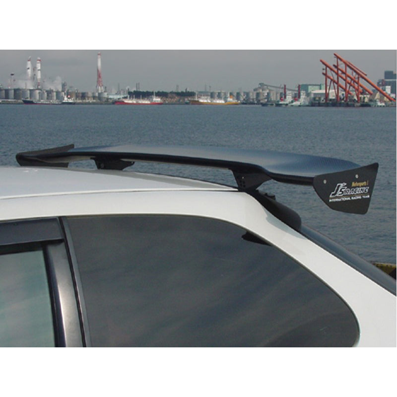 J's Racing 3D GT Wing (Type 1 / Wet Carbon / 1350mm) - 96-00 Honda Civic Hatchback (EK9)