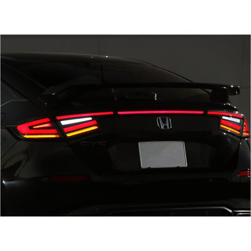 J's Racing LED Tail Lights (White Light Bar) - 22+ Honda Civic Hatchback (FL1)