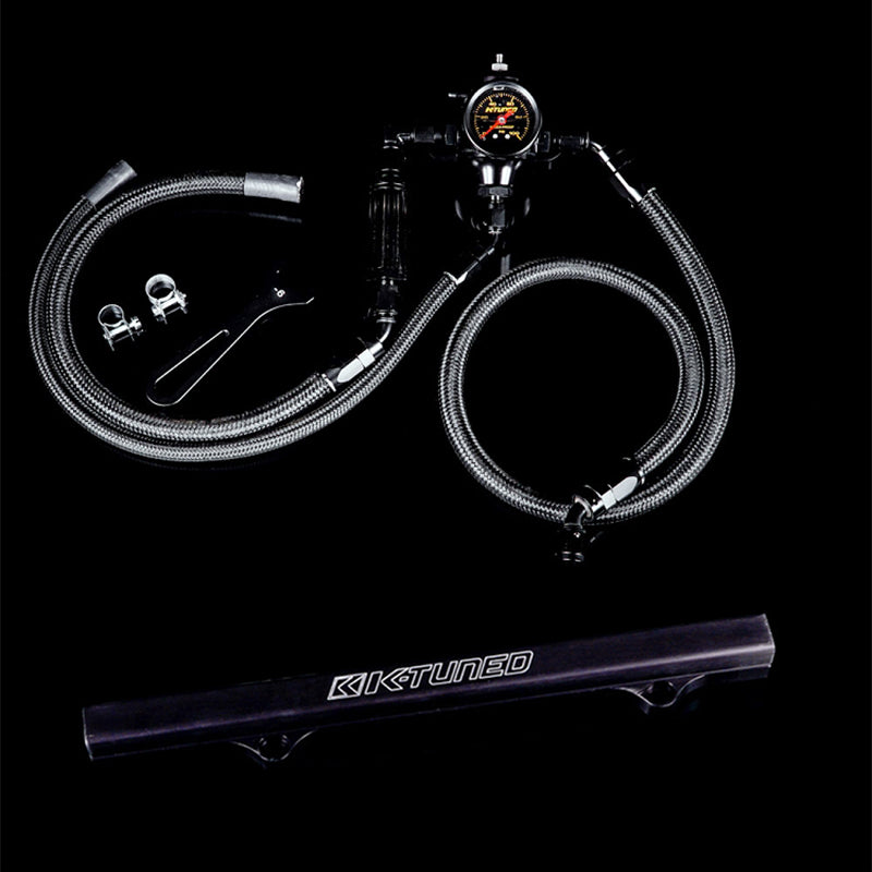 K-Tuned Center Feed Fuel System for K Swap (Black) - Honda Civic 92-00 / Acura Integra 94-01
