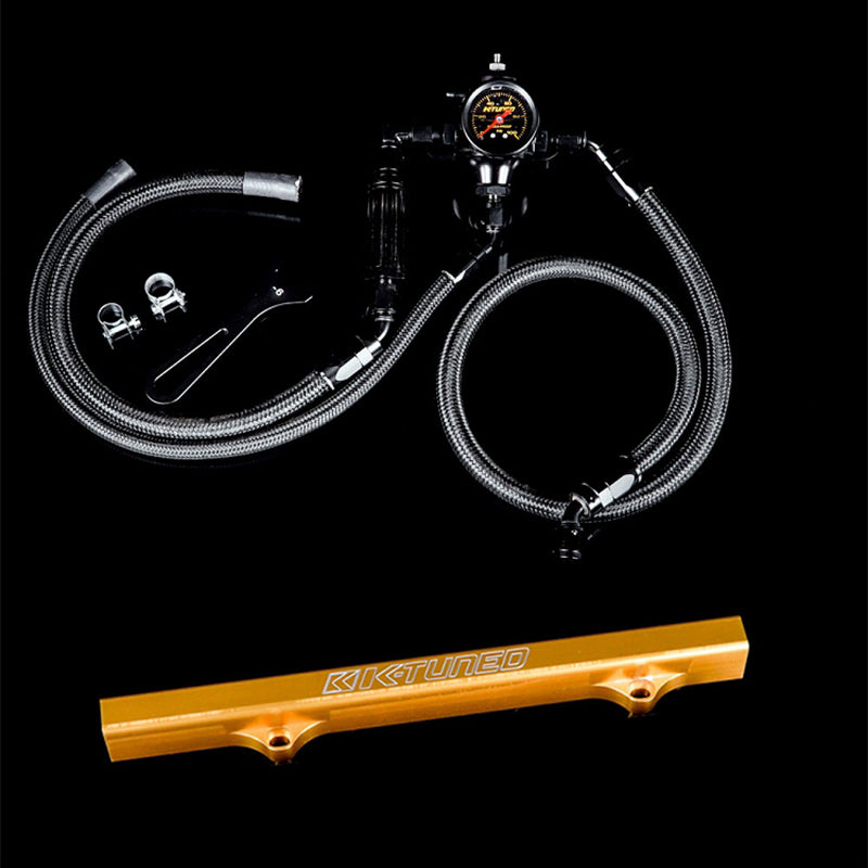 K-Tuned Center Feed Fuel System for K Swap (Gold) - Honda Civic 92-00 / Acura Integra 94-01