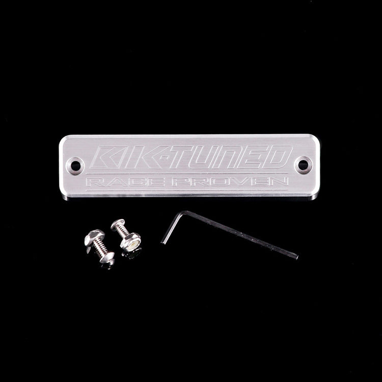 K-Tuned Logo Plate for K-Tuned Coil Pack Cover - 4" long x 1" tall