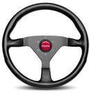 Momo Monte Carlo Steering Wheel - 320mm (Black Leather / Red Stitch)