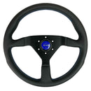 Momo Monte Carlo Steering Wheel - 350mm (Black Leather / Blue Stitch)
