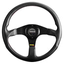 Momo Tuner Steering Wheel - 350mm (Black Leather / Red Stitch / Black Spoke)