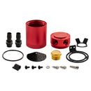 Mishimoto Compact Baffled Oil Catch Can (Red / 2-Port) - Universal